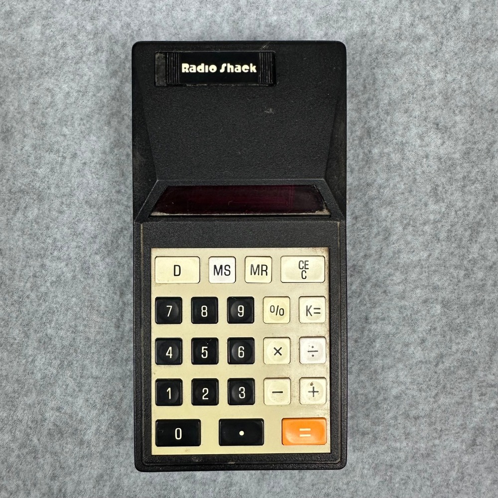 Vintage Radio Shack EC-350 LED Display Calculator Tandy Corp Made in USA Black
